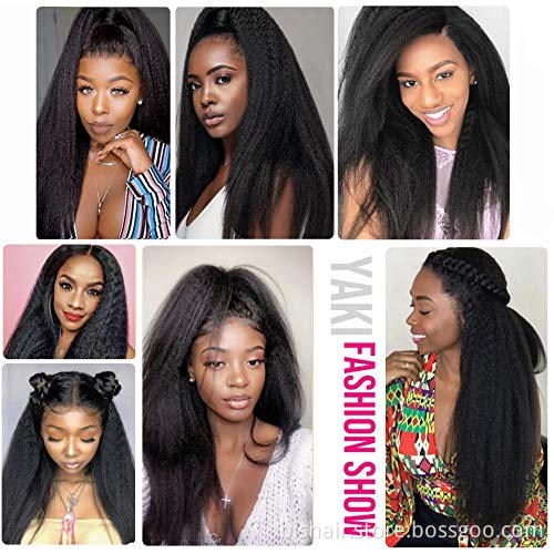 Wholesale price 12 inch Brazilian T Lace Fhd lace wig african for black women Yaki curlyront wig Human hair natural color